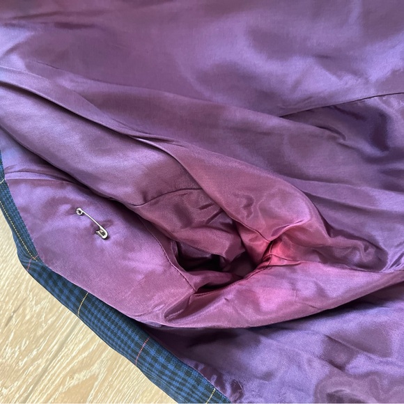 Vintage david N. navy patterned blazer size 12 - Picture 5 of 7